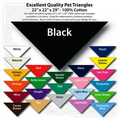 22"x22"x29" Blank Black Solid Imported 100% Cotton Pet Bandanna